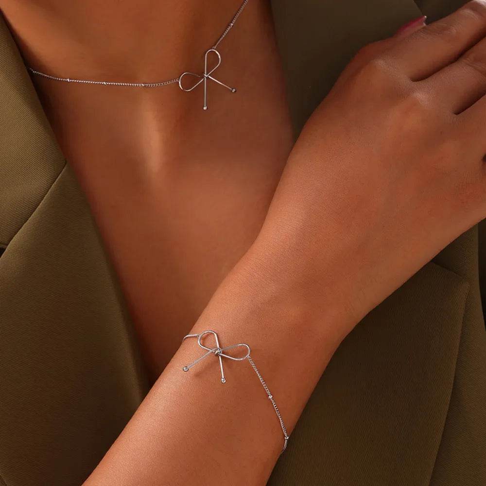 Titanium Steel Bow Bracelet - Ultim8 Designs 4 U