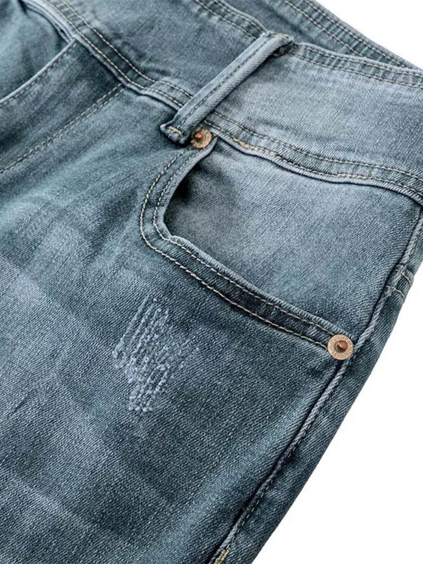 Full Size Vintage Wash Flare Jeans Plus Size - Ultim8 Designs 4 U