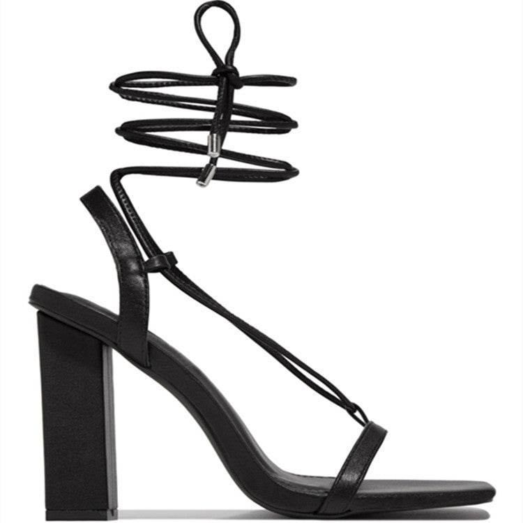 Plus Size Lace-up Leather Rubber Fashion Sandals - Ultim8 Designs 4 U