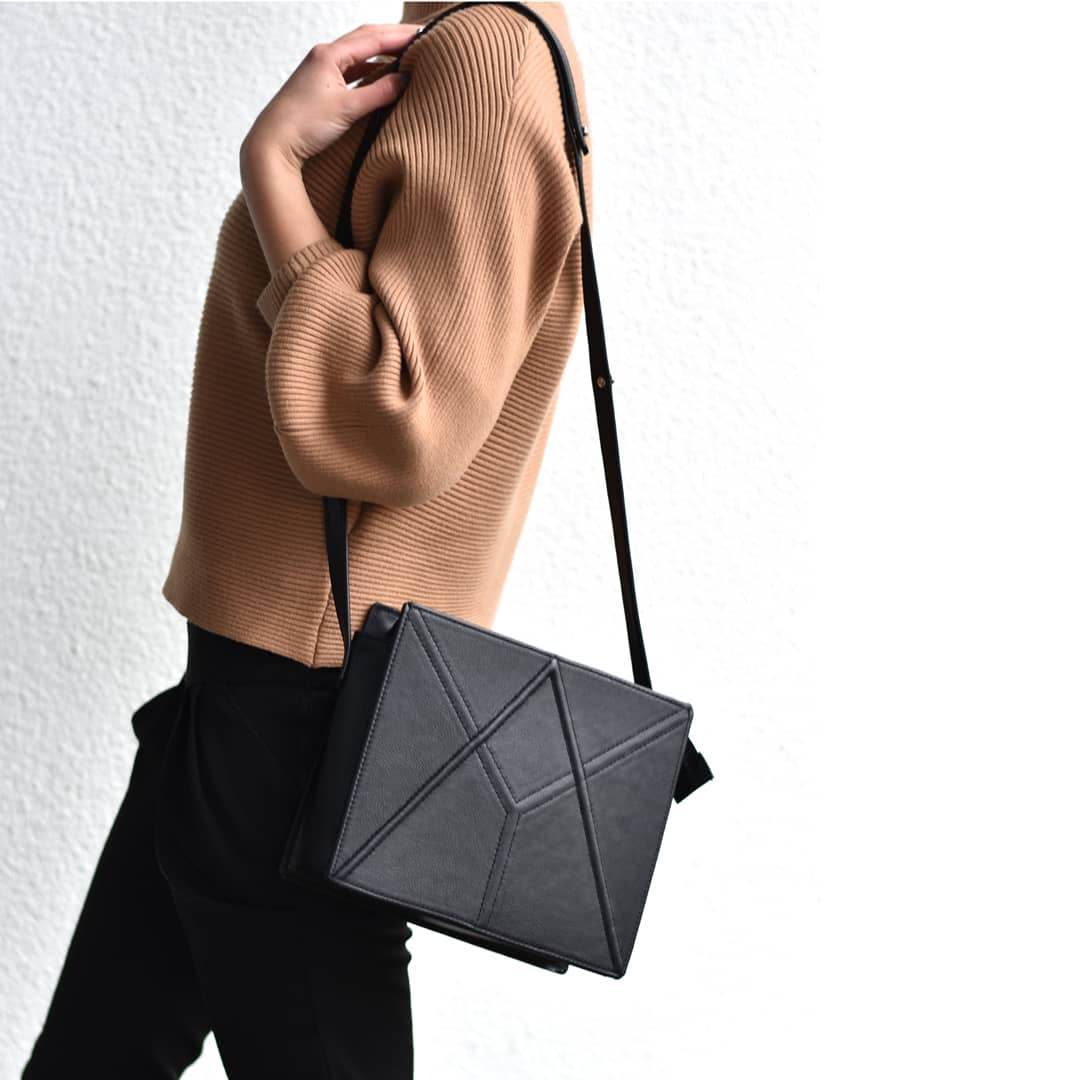 FACET Leather Shoulder Bag by Gerda Retter - Ultim8 Designs 4 U
