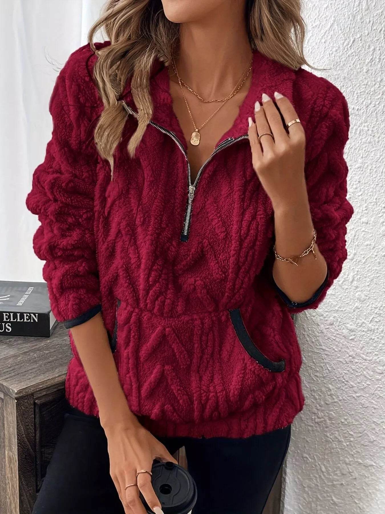 Half Zip Long Sleeve Sweatshirt - Ultim8 Designs 4 U