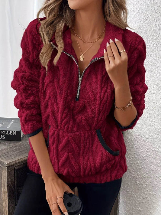 Half Zip Long Sleeve Sweatshirt - Ultim8 Designs 4 U
