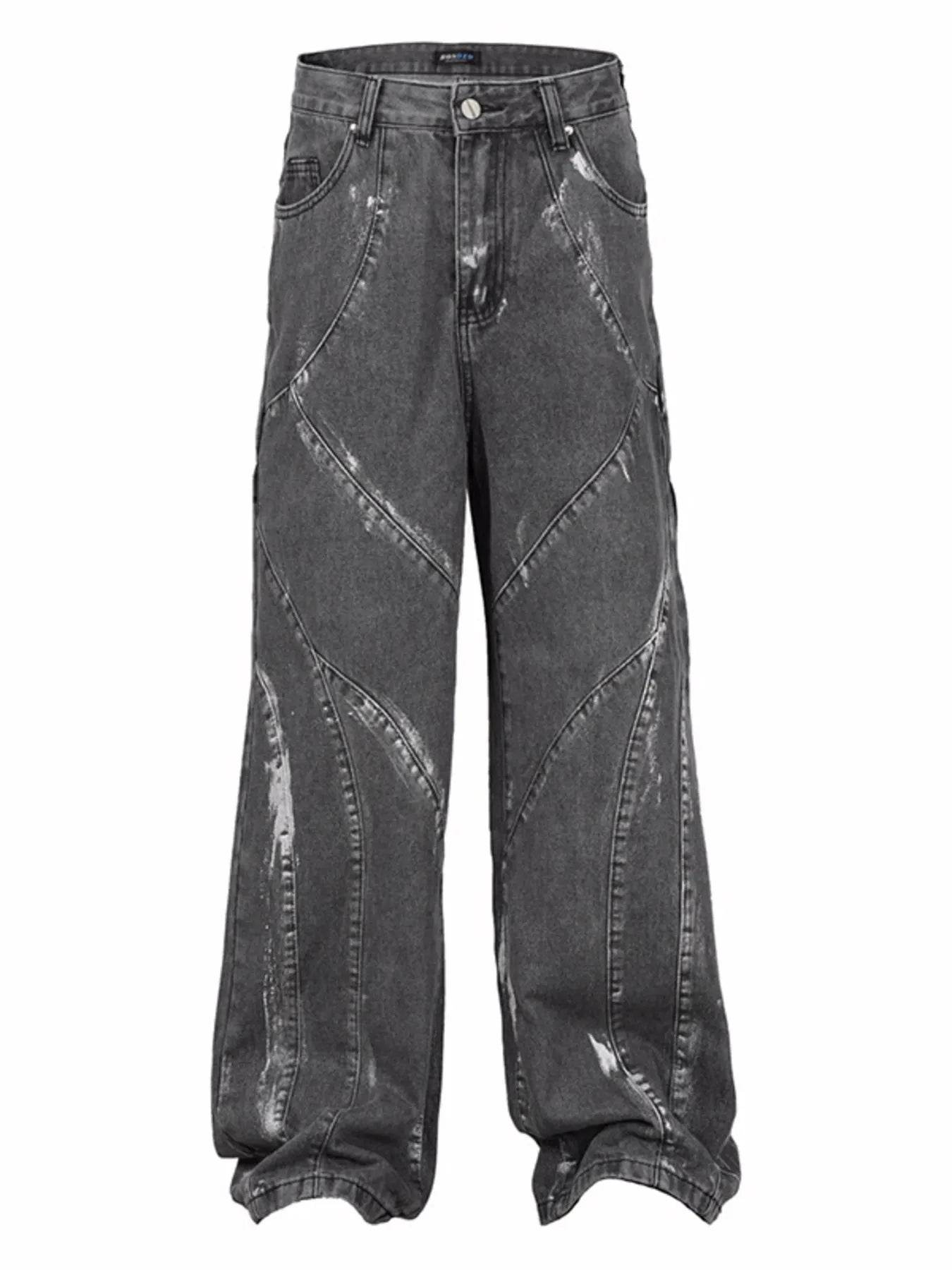 Men's Wash Wide Leg Jeans - Ultim8 Designs 4 U