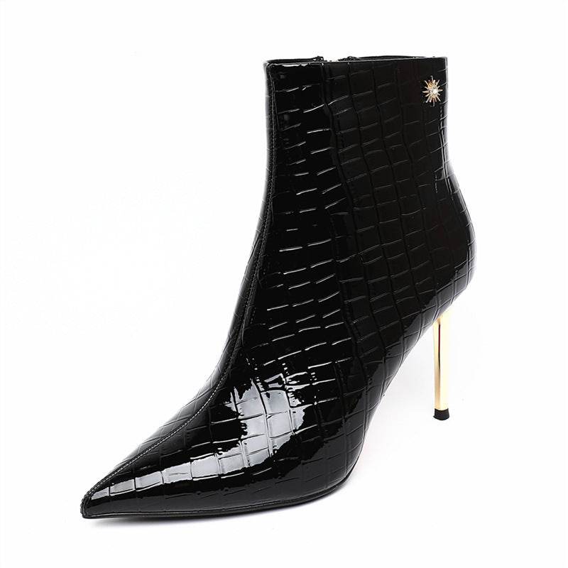 Pointed High Heels Patent Leather Stilettos - Ultim8 Designs 4 U